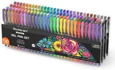 Shuttle Art 120 Unique Colors (No Duplicates) Gel Pens Pen Set for grey 