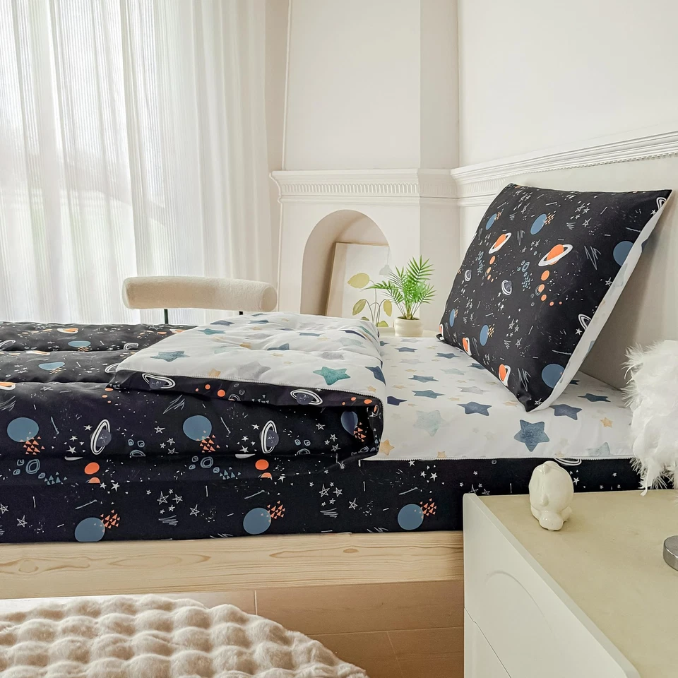 Постельное белье Galaxy Twin для мальчиков космическое одеяло для мальчиков двуспальное одеяло все в одном Z... - Изображение 2 из 4