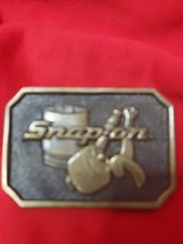 Snap-on Tools Solid Brass Belt Buckle BTS SPP-513 USA Made - Excellent Condition