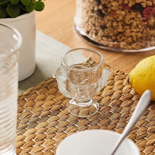 5pcs Glass Egg Cups Chicken Shaped Holder Tableware Accessory Novelty Kitchen - Picture 2 of 5