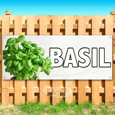 BASIL Advertising Herbs Fresh Garden Food Vinyl Banner Flag Sign USA SB11021