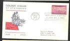 NORTH DAKOTA STATEHOOD BISMARK 50TH ANN 1939 LINPRINT INDIANS CACHET FDC #32A SE