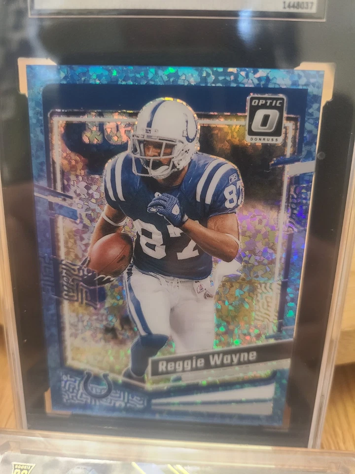 Reggie Wayne 2023 Donruss Optic #80 Ice Prizm 1/15 - Image 3 of 3