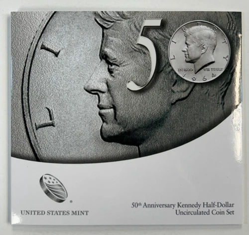 2014 P D 50th Anniversary Kennedy Half Dollar Uncirculated 2 Coin Set with OGP