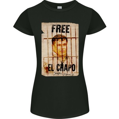 Kostenloses El Chapo Cocaine Cartel Damen Petite Cut T-Shirt