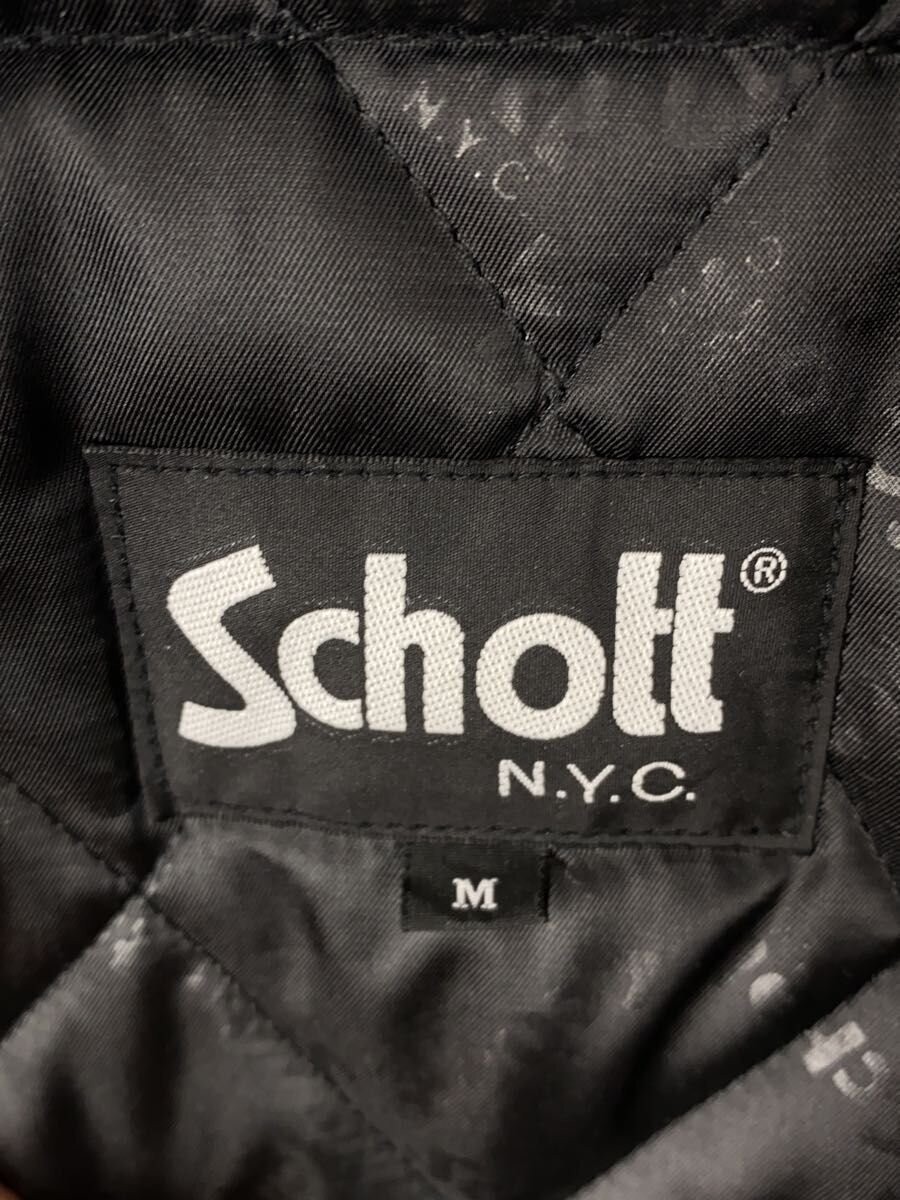 Schott M Polyester Black Plain Jacket - image 3