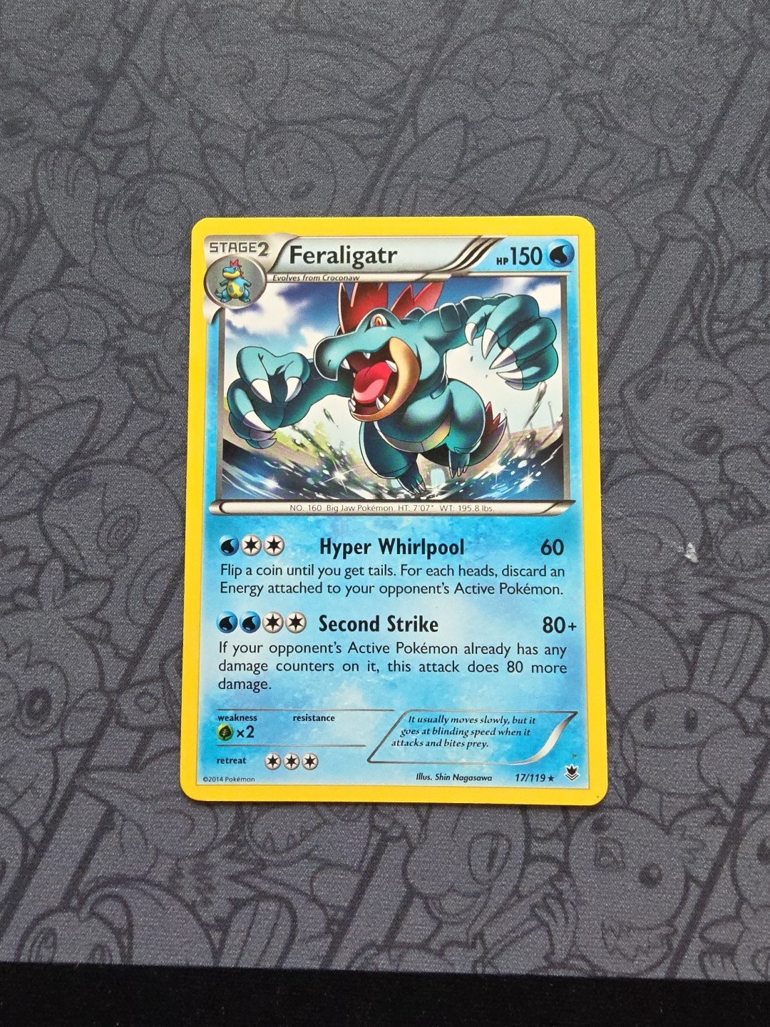 Pokemon: Feraligatr #17/119 XY Phantom Forces 2014 Rare Non-holo - LP/MP - I231
