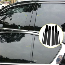 6PCS Black Car Door Window Pillar Post Cover Trim For 2014-2018 Toyota Corolla