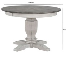 5-Pc Ladder Back Wood Dining Set in Ash/Stormy White