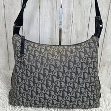 Christian Dior Trotter Monogram Shoulder Bag Canvas and Leather Women’s Logo