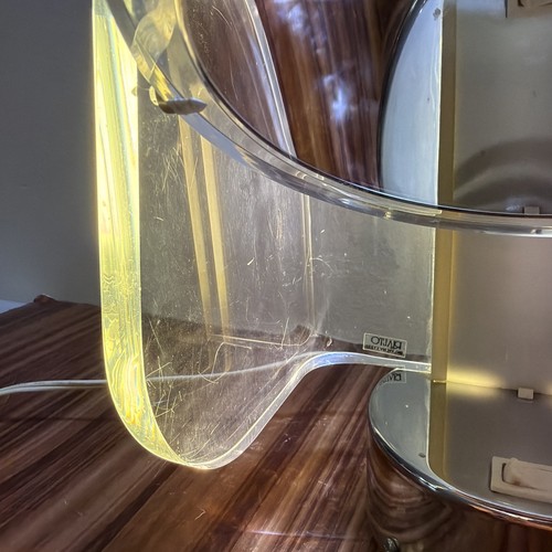 Specchio trucco vintage RIALTO cromato e lucite acrilico illuminato metà secolo - Foto 7 di 18