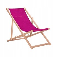 Wooden Lounge Chair, 110kg, 3-Way Adjustable, 27 Colours