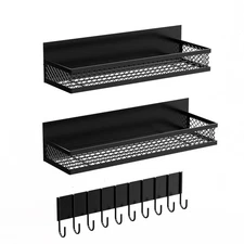 Magnetic Spice Rack for Refrigerator, 3 Pack Magnetic Shelf for Refrigerator,...