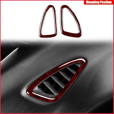 Red Wood Grain Instrument Air Outlet Trim 2PCS For Acura Integra 1994-2001