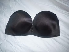 VGUC Victoria Secret Black Plunge Push Up Strapless Bra 34C