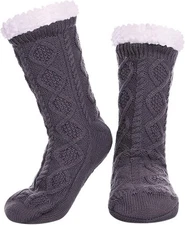 "Womens Slipper Socks Winter Warm Fleece Lined Socks Cozy Soft Thick Fuzzy Non..