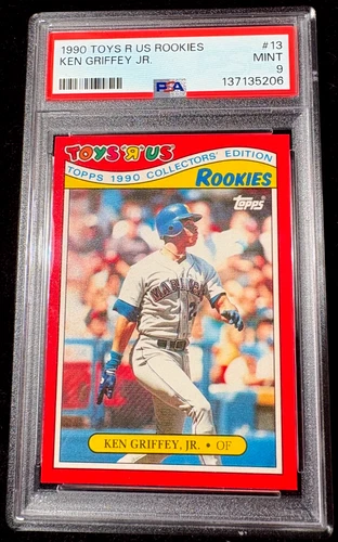 1990 Toys R Us Rookies Ken Griffey Jr. #13 PSA 9 MINT HOF. Newly Graded New Case