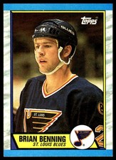 1989-90 Topps #86 Brian Benning St. Louis Blues Hockey Card