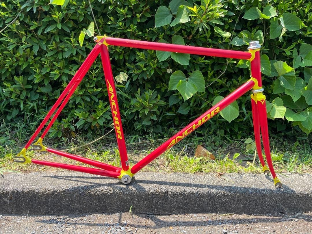 BRIDGESTONE Anchor NJS PIST Track Frame Set Red Yellow Size 545mm
