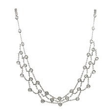 18ct White Gold Diamond Necklace – 1.0ct Total Diamond Weight