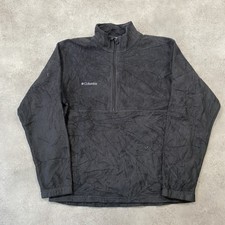 Columbia Fleece Men's Medium Quarter Zip Outdoor Jacket , Black