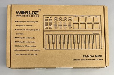 WORLDE Panda Portable Mini 25-Key USB Keyboard and Drum Pad MIDI Controller