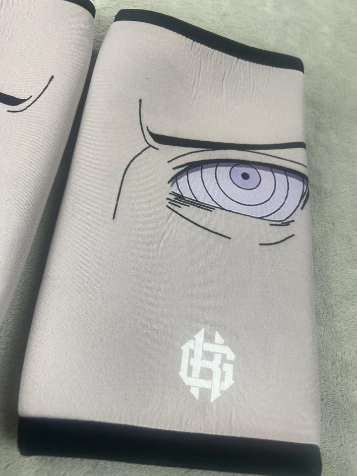 Anime Naruto Sharingan Rinnegan Knee Sleeves Pair Large Powerlifting Compression - Image 3 of 4