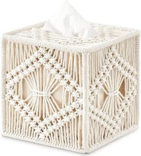 Square Tissue Box Cover Macrame/Bohemian