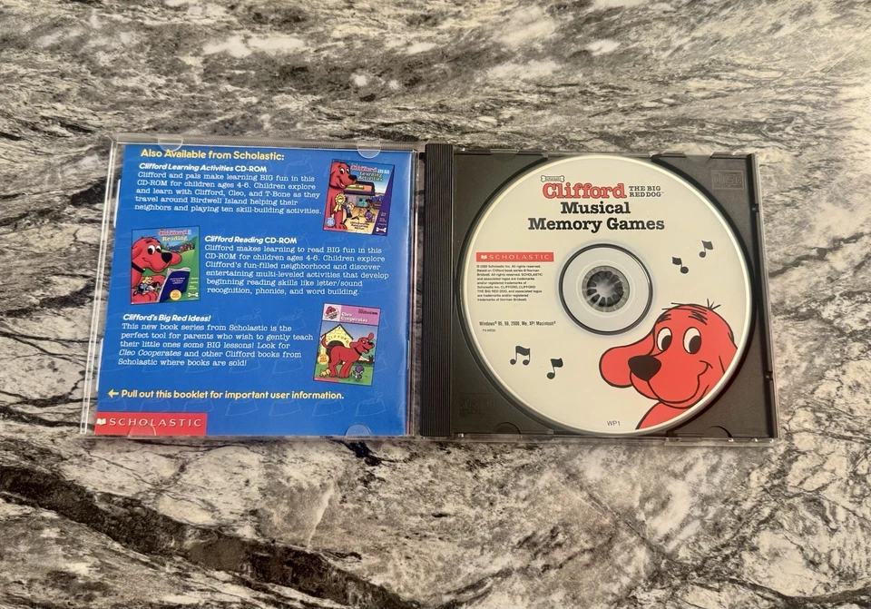 Scholastic Clifford Musical Memory Game - PC Scholastic Puzzle Game 2002 - Image 2 of 4