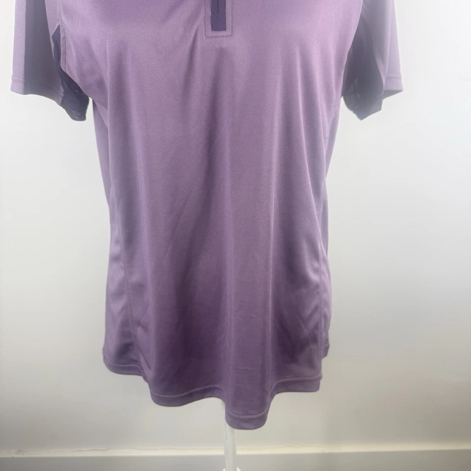 Horze women's short sleeved purple top mesh insert sleeve 1/4 zip front Size 18 - image 3 of 4