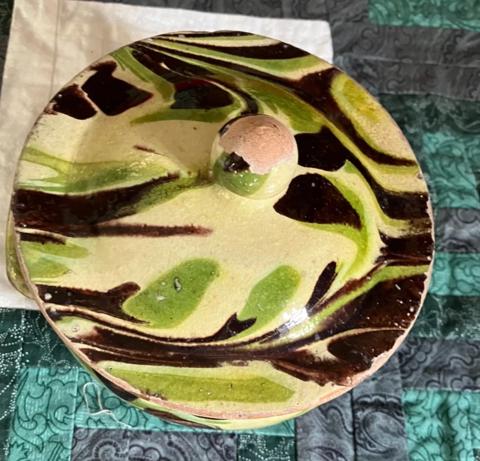 Винтажная ваза в стиле Jaspe с крышкой... - Изображение 2 из 4