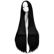 AGPTEK Wig, Synthetic Wig for Women, 40 Inch /100 cm Straight Long Black 