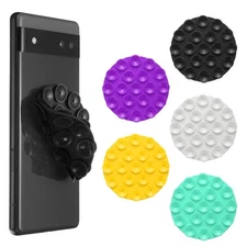 5 Pack Suction Phone Case, Round Double-Sided Suction Phone Grip, 5 Colors