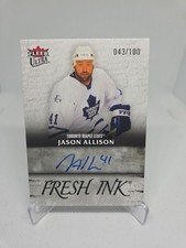 2026 Upper Deck NSCC Jason Allison Fleer Fresh Ink Auto Autograph #/100
