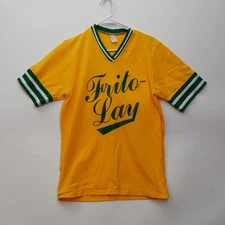 Vintage Baseball Jersey Shirt Yellow Frito Lay Size Medium Southern Athletic