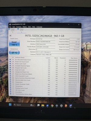 Intel D3-S4610 SSDSC2KG960GB 960GB 2.5'' SATA III Solid State Drive Low Hours