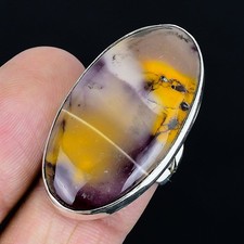 Mesmerising Mookaite Gemstone Handmade 925 Sterling Silver Ring Size 6.5
