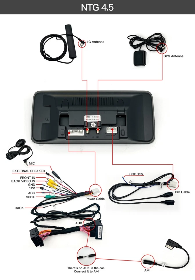 12.3" Stereo Screen CarPlay Android Auto GPS Navi Headunit for CLA C117 2013-15 - Image 3 of 4