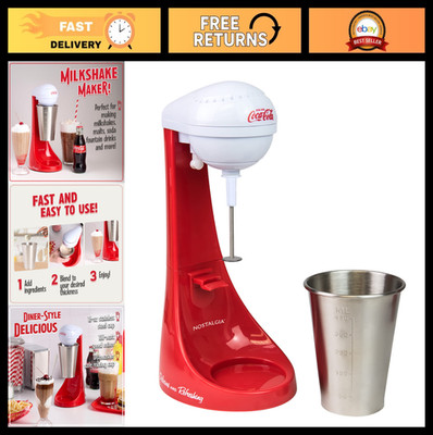 Limited Edition Two-Speed Electric Milkshake Maker & Drink Mixer - 16oz Cup, Red