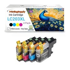 4PK BKCMY Ink For Brother LC203XL LC203 MFC-J460DW J485DW J680DW J4320DW J4420DW