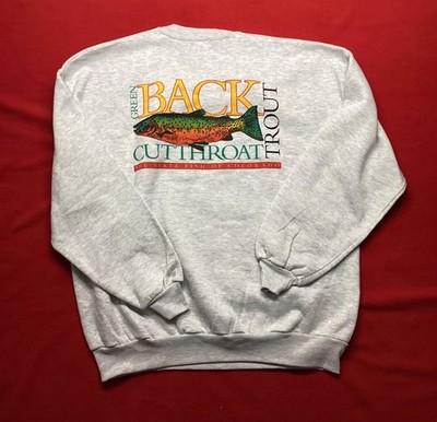 Vintage 90's Cutthrat Trout 2XL Unisex Crewneck Sweatshirt Jerseey Made in USA