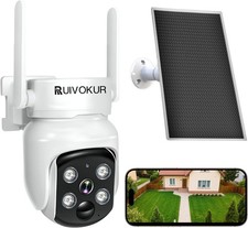 2K Solar CCTV Camera Wireless 4MP Outdoor HD PTZ Smart Home Security IR Motion