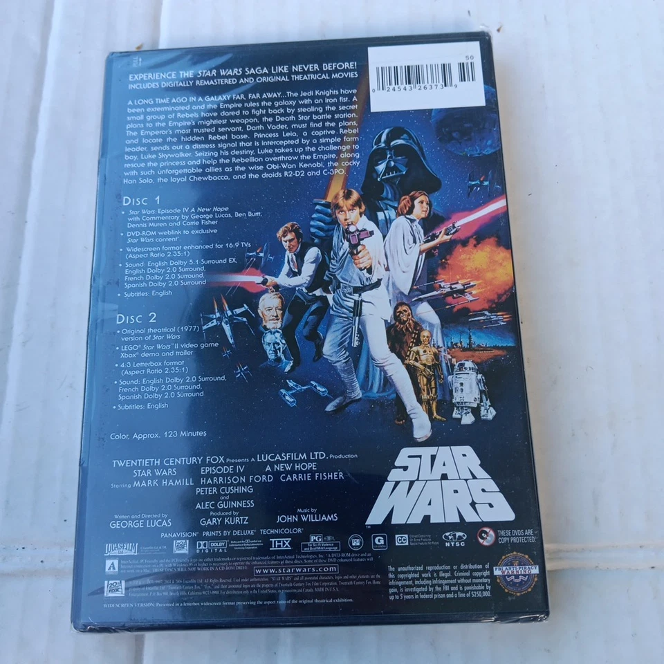 Star Wars IV A New Hope DVD 2006 2-Disc Limited Edition THEATRICAL Widescreen Foto 2 de 4
