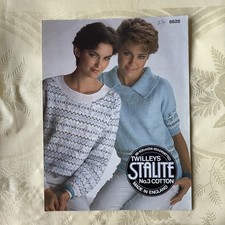 Twilleys Stalite knitting pattern 6628. Fair Isle sweater, 2 designs Original