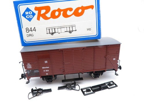 360H0 /1 - Roco H0 844 - ged. Vagón de mercancías marrón DRG / 17354 - excelente en embalaje original | Zustand: Gebraucht