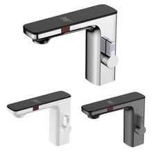 Brass Smart Sensor Basin Faucet Digital Display Screen Hot Cold Water Mixer Tap