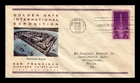 DR JIM STAMPS US COVER GOLDEN GATE EXPOSITION FDC SCOTT 852 FIDELITY CACHET