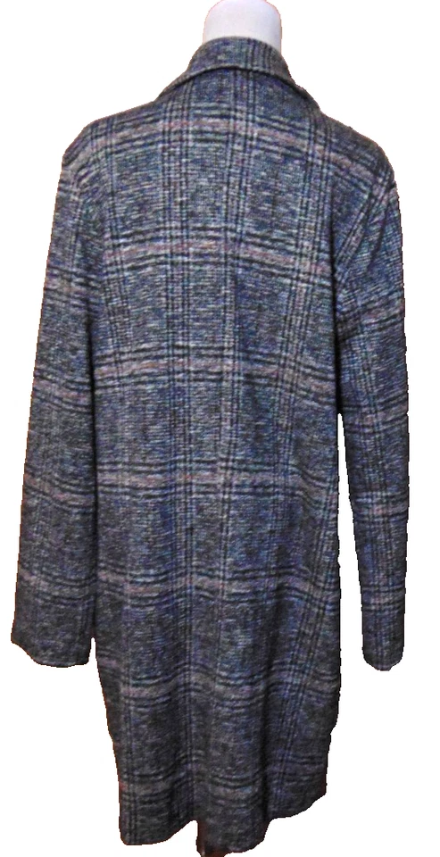 PHILOSOPHY MUJER NEGRO, MARRÓN, BLANCO ABRIGO LARGO BLAZER CHAQUETA ABRIGO~XL Foto 2 de 4