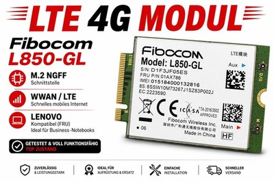 Dell WWAN DW5820e Fibocom L850-GL 284DC  LTE 450Mbit MDM 4G HF  #FF31