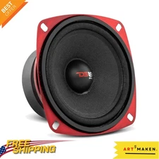 PRO-X4M 4-Inch Loudspeaker - 200W Max Car Audio Speaker with Red Steel Basket